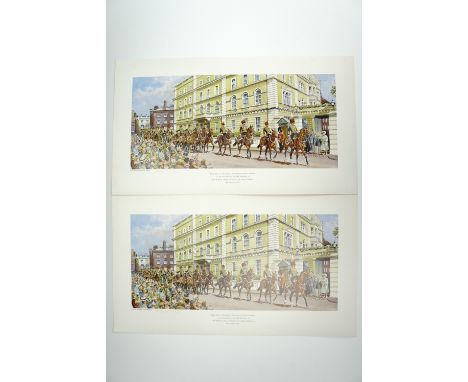 After Joan Wanklyn (1924-1999) "Rank Past of the King's Troop Royal Horse Artillery on the Occasion of the 95th Birthday of H