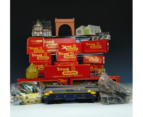 A Tri-Ang precision  scale model railway set together with accessories. 