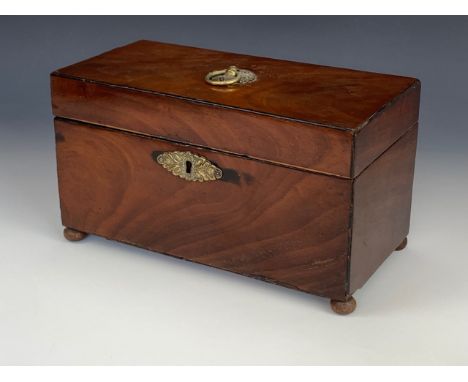A George III mahogany tea caddy