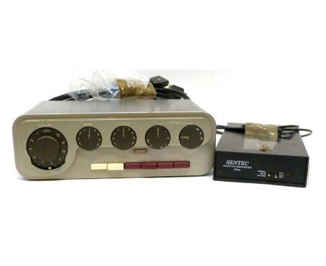 Vintage stereo interest - Quad 22 control unit, serial no 54255, a tube pre-amplifier with two original external filters and 