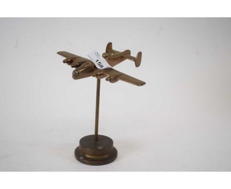 Brass model of a Lancaster bomber