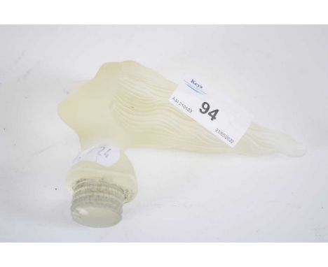 Lalique style glass car mascot formed as a maiden in Art Nouveau style