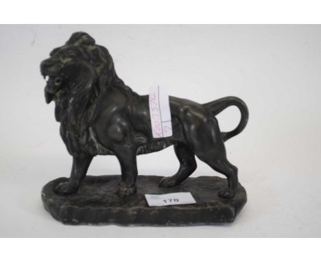 Spelter model of a lion