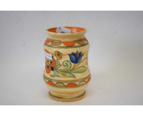 A Crown Ducal Art Deco vase with a pattern designed by Charlotte Rhead17cmGood condition