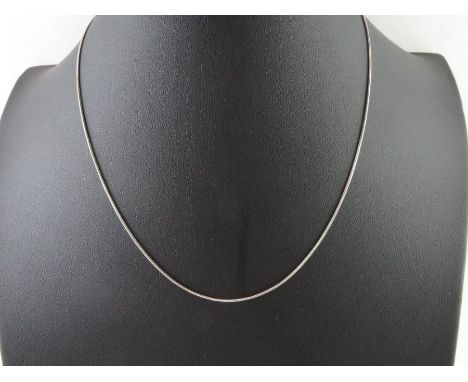 An 18ct white gold snake chain, 40cm long, 3.09g gross