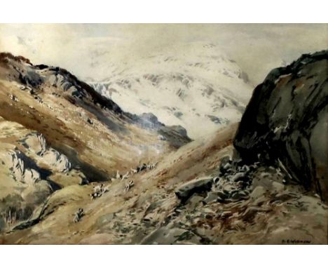 Henry Wilkinson (British, b. 1921): Coniston Fell, watercolour, signed lower right, 36 by 52.5cm.