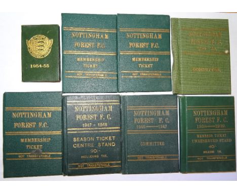 Nottingham Forest Football Club, Season Tickets issued to Jack Brentnall, who was Chairman of Forest 1948-55, 1938/39, 1947/4