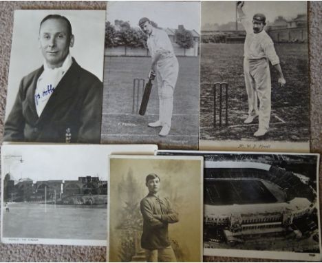 Sport, Cricket, Jack Berry Hobbs black & white rp pc size plain back signed neatly by Hobbs; postcards, portrait cards Mr. W.