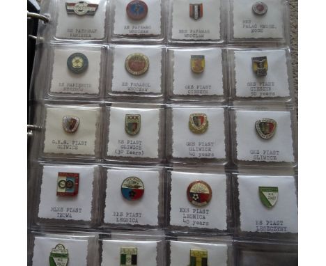 Polish Sporting enamel badges early 20th century - 1980's, each one individually labelled and neatly stored in envelopes on p