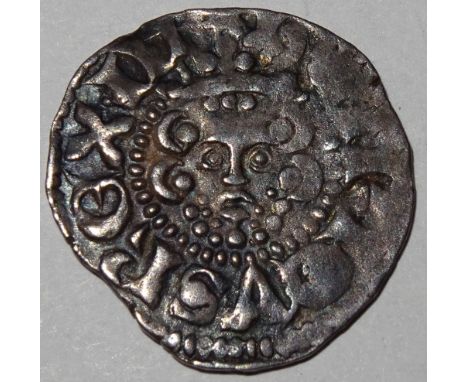 England, Silver Hammered, Lincoln, Henry III, 1248-1250, Long Cross Penny class 3b, moneyer Ricard, good Very Fine, portrait 