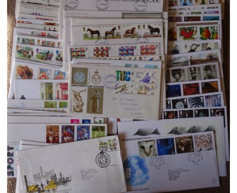 Great Britain, First Day Covers 1970's-2000's, including miniature sheets First Class commemorative sheets, etc [*100]