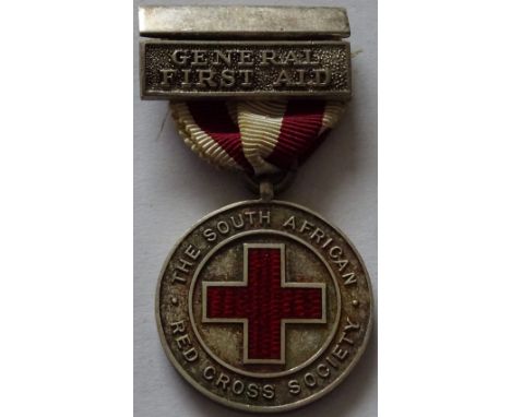 THE SOUTH AFRICAN RED CROSS SOCIETY, Proficiency Medallion, silver and enamel, named S.Carelinsky