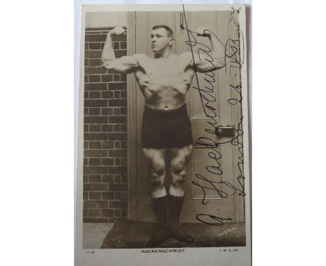 GEORGE HACKENSCHMIDT, (Georg Karl Julius Hackenschmidt (1877-1968), early 20th-century strongman and and first free-style pro