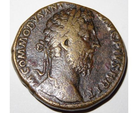 Roman Britain, Commodus, Sestertius, 184/185, VICT BRIT in exergue, rare, Fine+