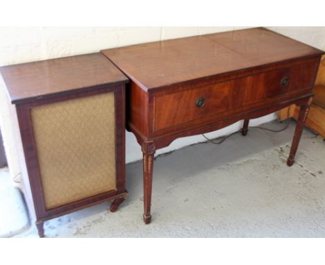 A Garrard radiogram with model 40B turntable, with Dynatron SRX26 Transpower tuner, in a mahogany veneered cabinet, 69cm H, 9