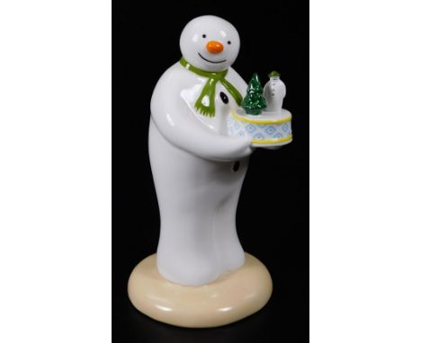 A Coalport Characters The Snowman figure group, Snowman Surprise, first edition, 16cm H.  (boxed)