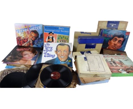 A comprehensive collection of records, record sets, Reader's Digest, Glenn Miller, various mid 20thC and other 78rpm, various