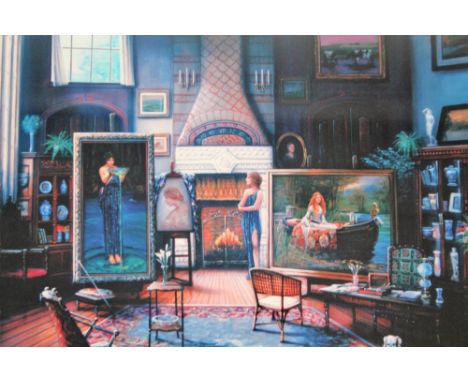 After John O'Brien.  In The Studio, serio lithograph, limited edition no. 178/395, watermark and numbered to the mount, 44cm 