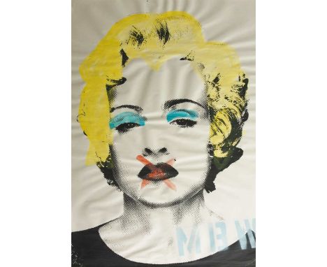 Untitled (paste up) (2009)Not signedBlack, watercolored serigraph on light wallpaperTotal sheet size: 73 x 50 cm (Framed and 
