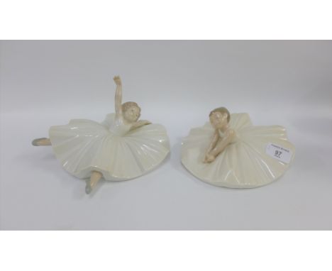 Two Nao porcelain girl ballerina figures, (2) 