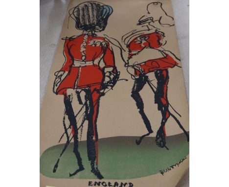 Felix Topolski 'England' lithograph, printed in colours published by Topolskis' Chronicle Limited 116 x 45.8cm, unframed