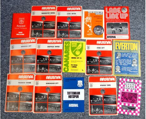 Arsenal Football Club Home and Away Programmes from the 1973-74 season. (46) 