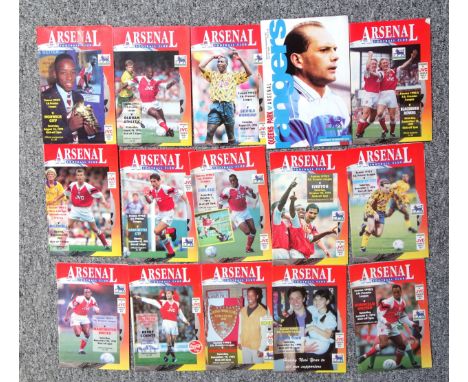 Arsenal Football Club Home and Away Programmes from the 1992-93 season. (31) 