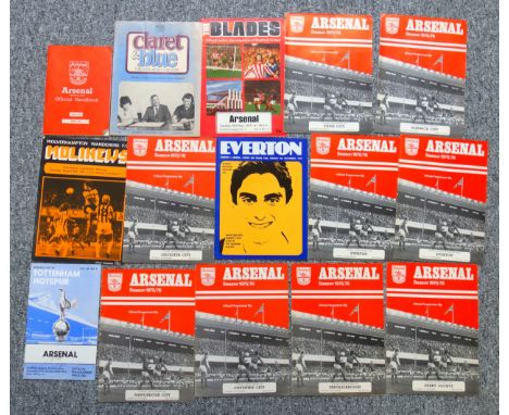 Arsenal Football Club Home and Away Programmes from the 1975-76 season. (33) 