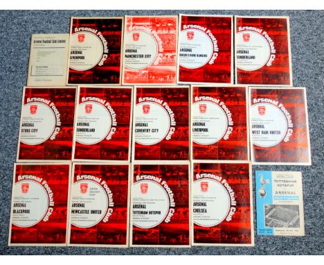 Arsenal Football Club Home and Away Programmes from the 1968-69 season. (33) 