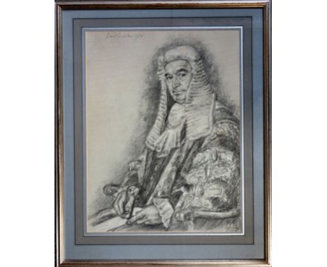 David Griffiths (20th century), Portrait study of Rt. Hon. Bernard Weatherill MP, Speaker, seated half length, E with a pen i