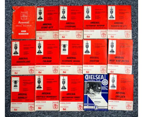 Arsenal Football Club Home and Away Programmes from the 1967-68 season. (30) 