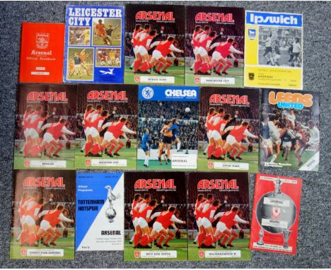 Arsenal Football Club Home and Away Programmes from the 1974-75 season. (39) 