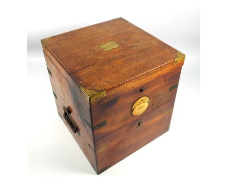 George V mahogany 8 day marine chronometer, by Kelvin, White and Hutton Ltd., from the British Indian Steam Navigation Co. sh