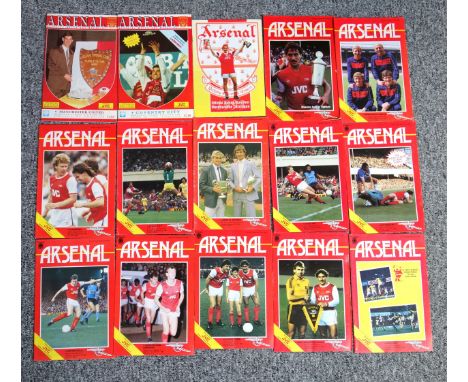 Arsenal Football Club Home and Away Programmes from the 1984-85 season. (26) 