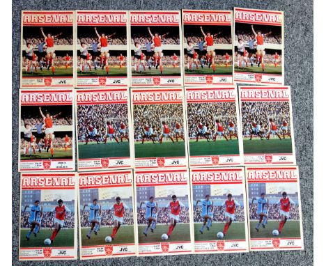Arsenal Football Club Home and Away Programmes from the 1981-82 season. (27) 