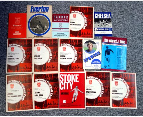 Arsenal Football Club Home and Away Programmes from the 1970-71 season. (58) 