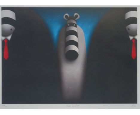 Peter Smith (b.1967) 'Meet The Firm' limited edition signed gliclee print numbered 28/295, mounted in a ebonised frame. 46.5c