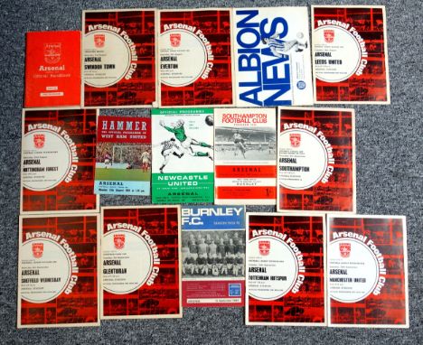 Arsenal Football Club Home and Away Programmes from the 1969-70 season. (53) 