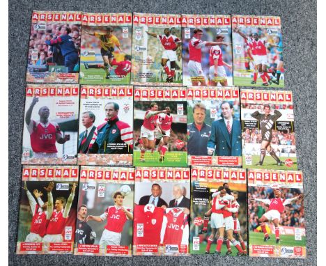 Arsenal Football Club Home and Away Programmes from the 1993-94 season. (27) 