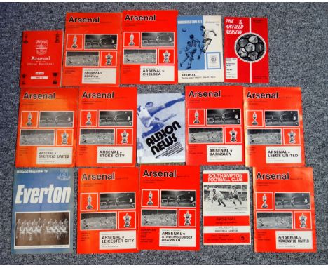 Arsenal Football Club Home and Away Programmes from the 1971-72 season. (56) 