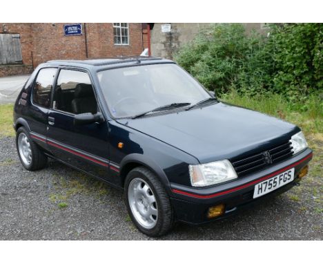 1991 Peugeot 205 GTI, 1905 cc. Registration number H755 FGS. Chassis number VF320CD6224175421. Engine number a replacement wa