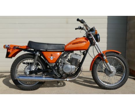 1976 Harley - Davidson SS250, 250 cc. Registration number not registered. Frame number 9E12091H6. Engine number 9E12091H6. Ha