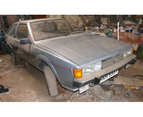 1983 Scirocco Mk2 GL, 1,588 cc. Registration number HKH 595Y. Chassis number 53DK017254. Engine number FR147044. Initially bu