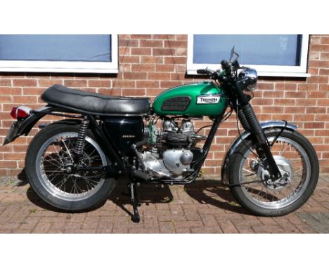 1969 Triumph Trophy T100C, 500 cc. Registration number LKH 131G. Frame number 18728. Engine number EC 18728 T100C. The initia