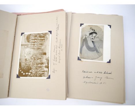 (India, Punjab), two albums containing 70+ circa mid 20th Century photographs of Punjab school miniature paintings depicting 