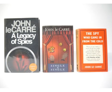 John le Carré [i.e. David John Moore Cornwell], 3 titles: 'The Spy Who Came in From the Cold', London, Victor Gollancz, 1963,