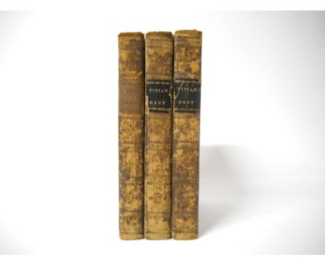 Benjamin Disraeli: 'Vivian Gray', London, Henry Colburn, 1827, 1st edition, volumes 3-5 only (of 5 volumes), contemporary hal