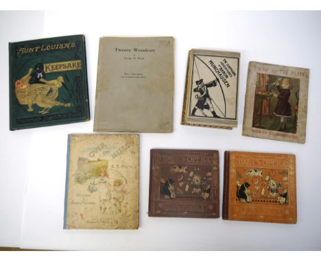 Seven assorted mainly 19th Century children's &amp; illustrated books, plate books etc, including Walter Crane 'The Baby's Op