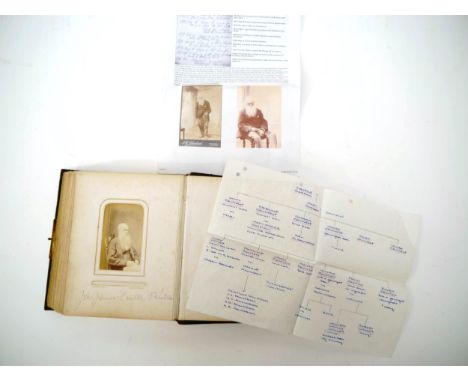 A 19th Century Cartes de Visite album circa 1860's-1880's containing 48 CdV's of members of the Coulton &amp; Calthrop family