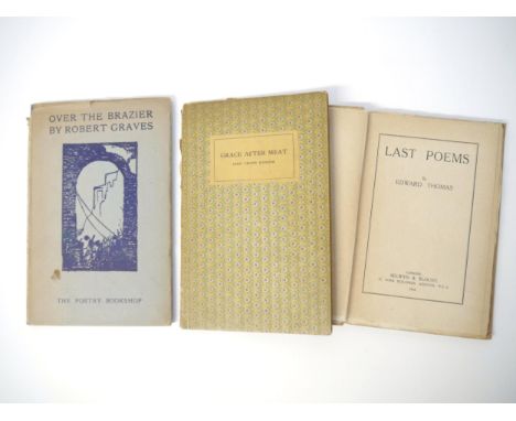 John Crowe Ransom: 'Grace After Meat', Intro. Robert Graves, Leonard &amp; Virginia Woolf at the Hogarth Press, 1924, 1st edi